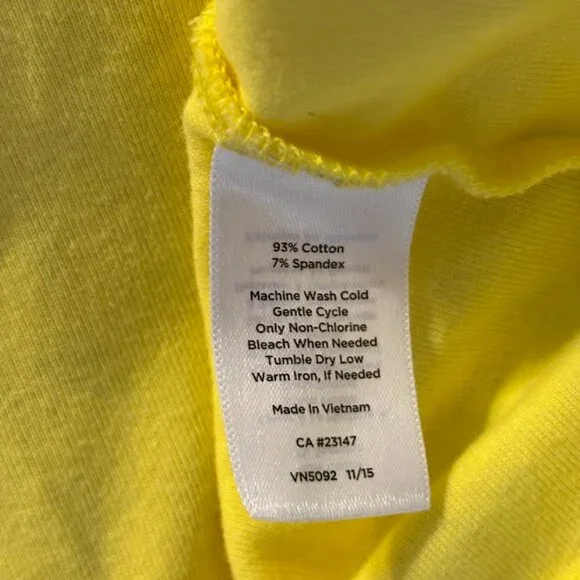 NWOT TALBOTS Yellow Color Stretch Weekend Tank Top (93% Cotton/7% Spandex) - 3x - Picture 9 of 16